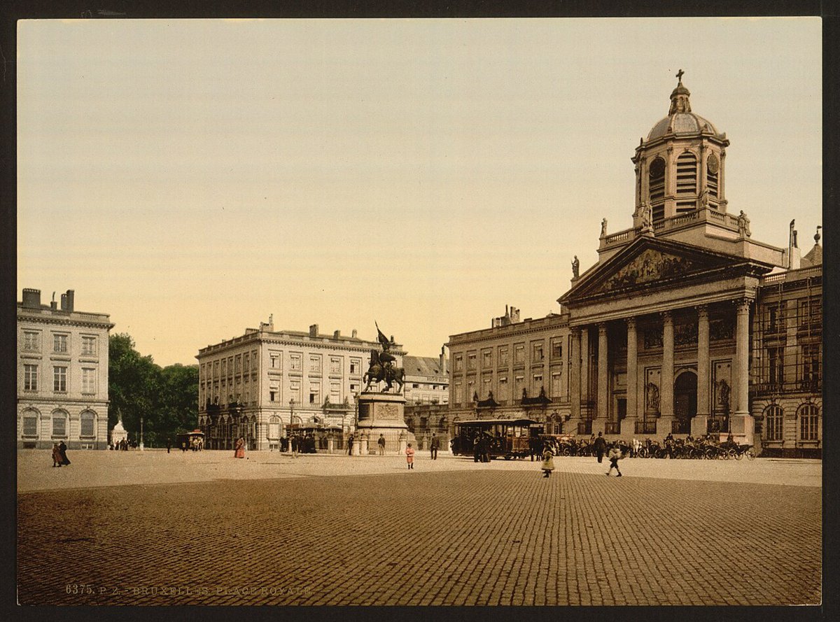 La place Royale et le palais disparu, à Bruxelles.